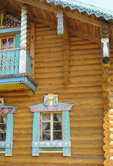 Russian Style. Wooden House Stock Photo Russian Style. Wooden House Stock Photo