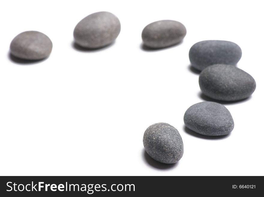 Arrangement of stones on white background. Arrangement of stones on white background