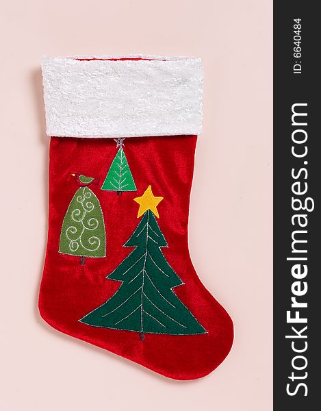 a red color christmas sock