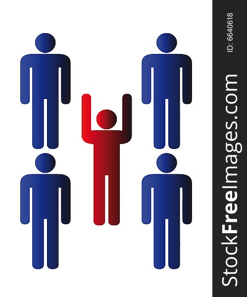 Business team/workers/family - isolated illustration on white (with vector EPS format). Business team/workers/family - isolated illustration on white (with vector EPS format)