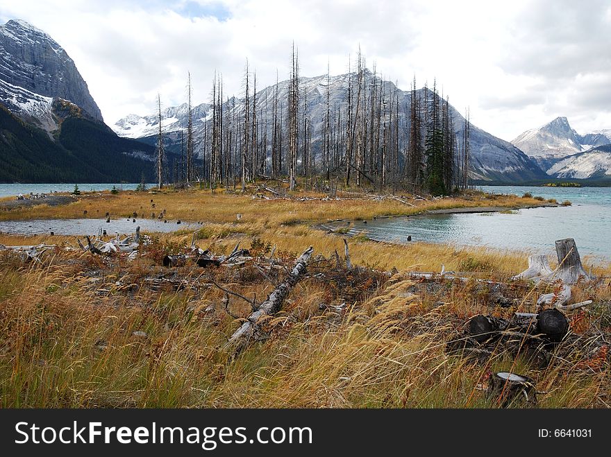 Upper Lake at Kananaskis Country Alberta Canada