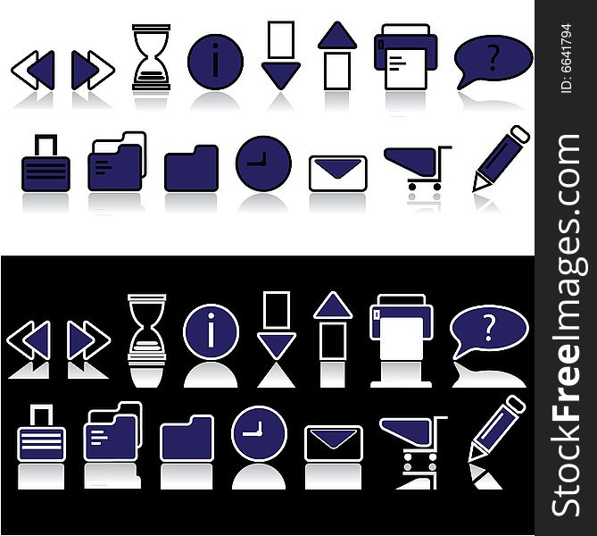 Icon Sets vectors with different colors
