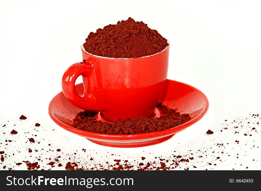 Cup of instant coffee