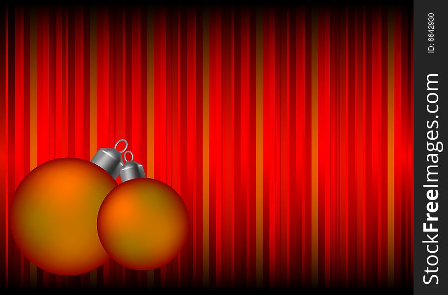 Red striped christmas background, vector illustration