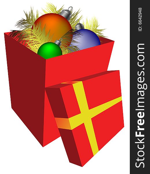 Gift Box With Decorations