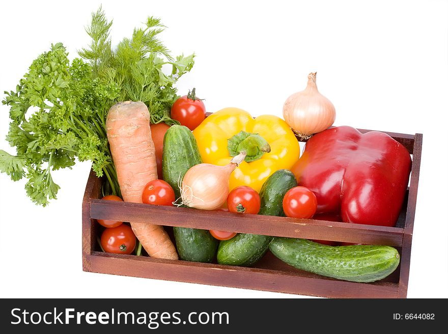 Vegetable collection on a white background