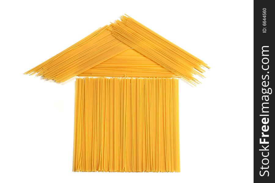 House made from the pasta