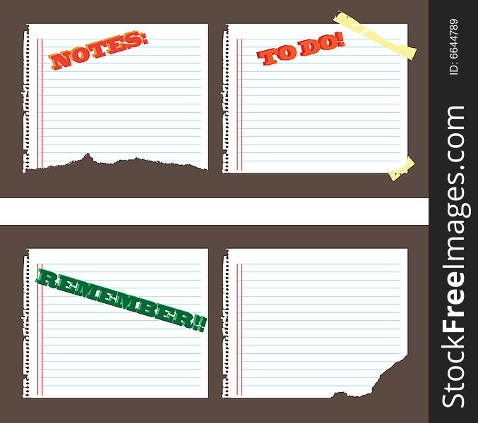 Lined Paper with to do list memo