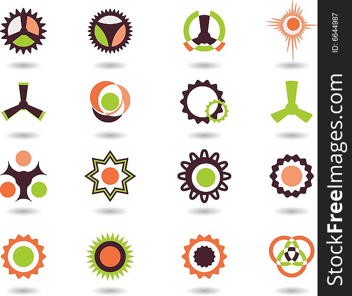 A set of  symbols for creative design. A set of  symbols for creative design