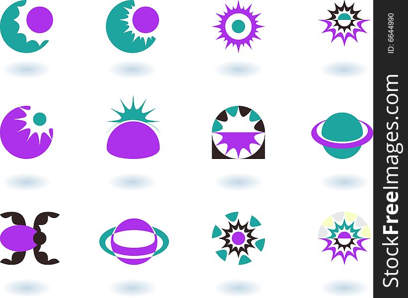 A set of vector symbols for creative design. A set of vector symbols for creative design