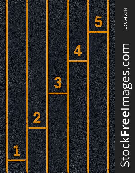 Asphalt starting positions