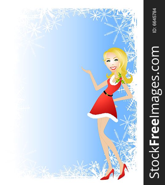 Female Xmas Background