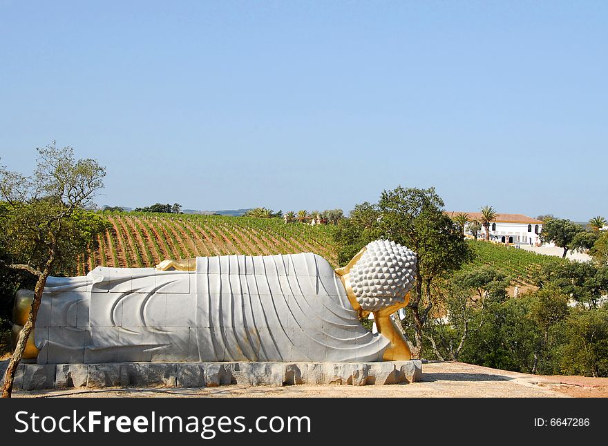 Buddha in the garden for orient in Qta. Of Loridos, Bombarral, Portugal. Buddha in the garden for orient in Qta. Of Loridos, Bombarral, Portugal