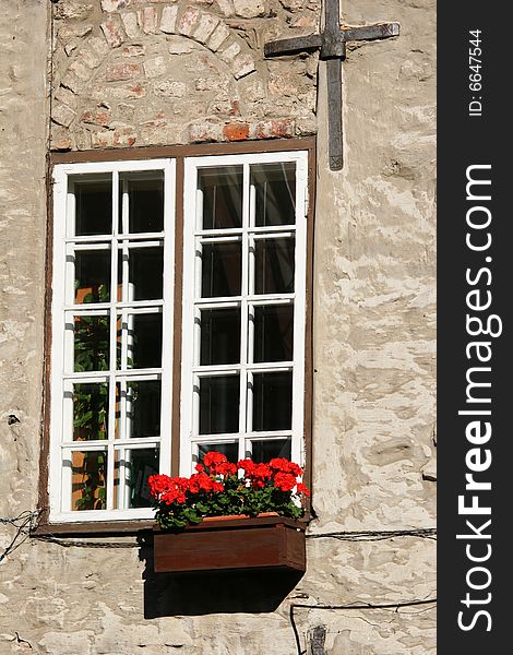 Window of the old house (Riga, Latvia)