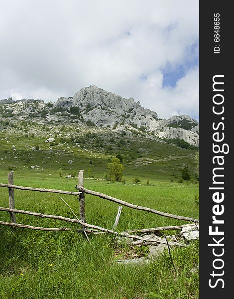 Mountain landscape scene, Croatia