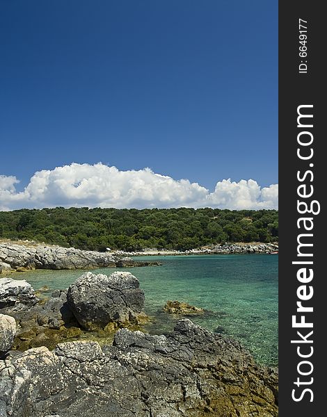 Adriatic sea beach, island Pag, Croatia. Adriatic sea beach, island Pag, Croatia