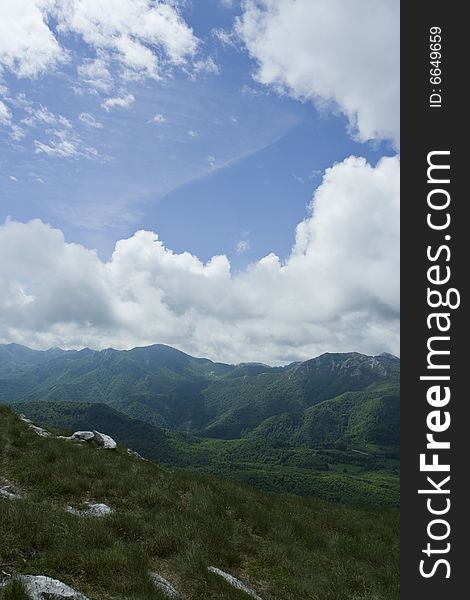 Mountain landscape scene, Croatia