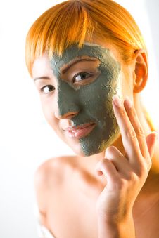 Applying Skin Care Mask Royalty Free Stock Photo Applying Skin Care Mask Royalty Free Stock Photo