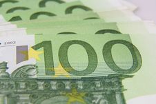 100 Euro Banknote Macro Stock Photos