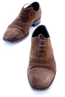 Used Brown Suede Shoes Royalty Free Stock Photos Used Brown Suede Shoes Royalty Free Stock Photos