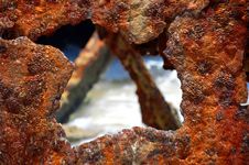 Rusty Shipwreck Hole - 2 Stock Images Rusty Shipwreck Hole - 2 Stock Images