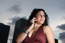 Woman On The Phone Stock Photography Woman On The Phone Stock Photography