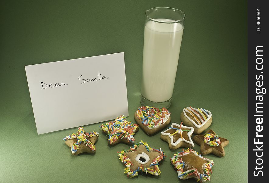 Cookies, milk and a letter to Santa