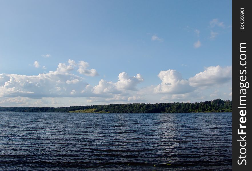 A view of the Volga river in Russia. A view of the Volga river in Russia