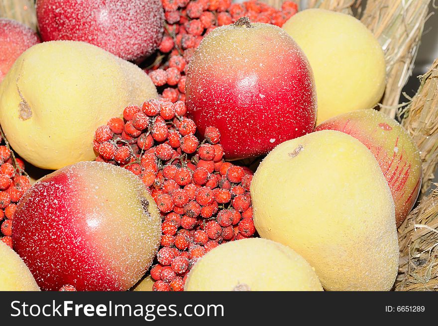 Frosted fruits
