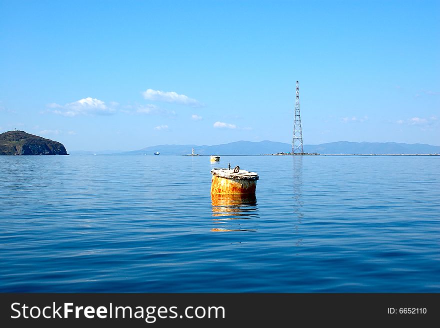 Bright Blue Sea Scenery.