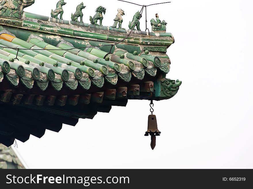 Bell in Chinese Lama Temple. Bell in Chinese Lama Temple