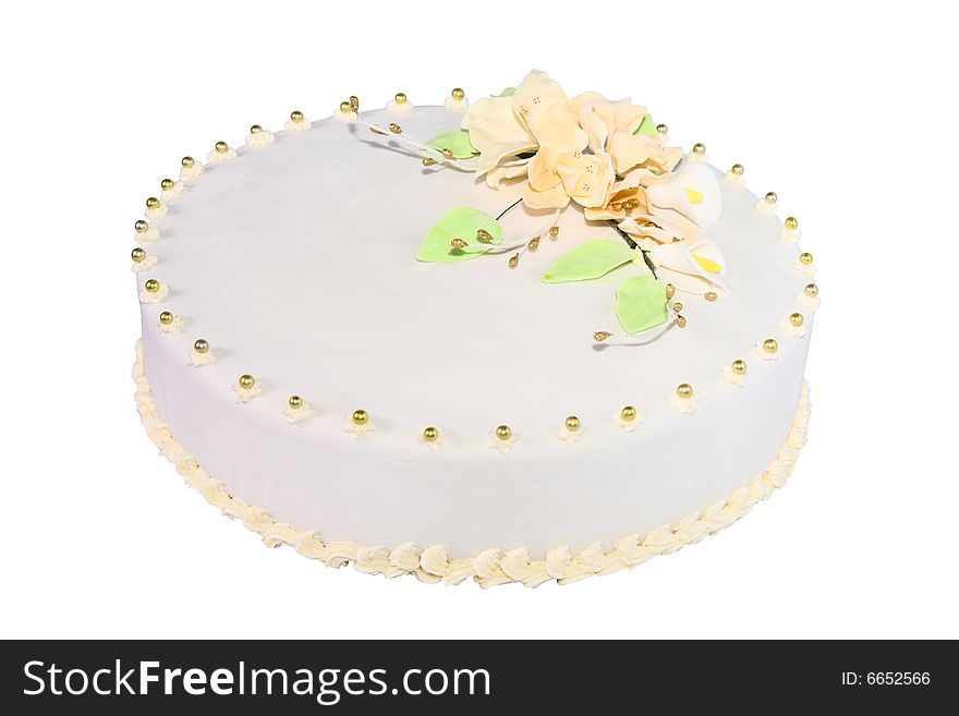 Cake gift with marzipan (Objects with Clipping Paths)