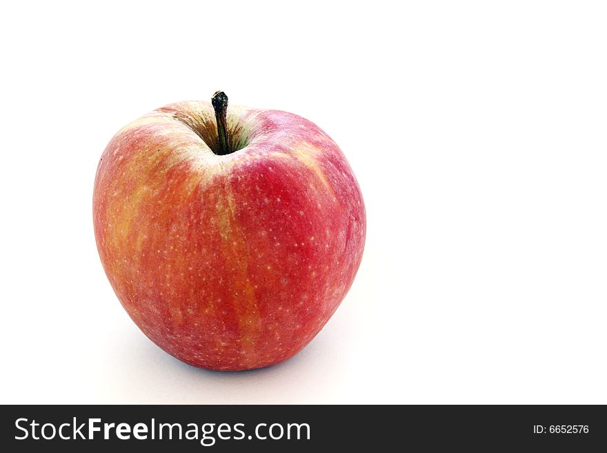 A ripe red delicious apple