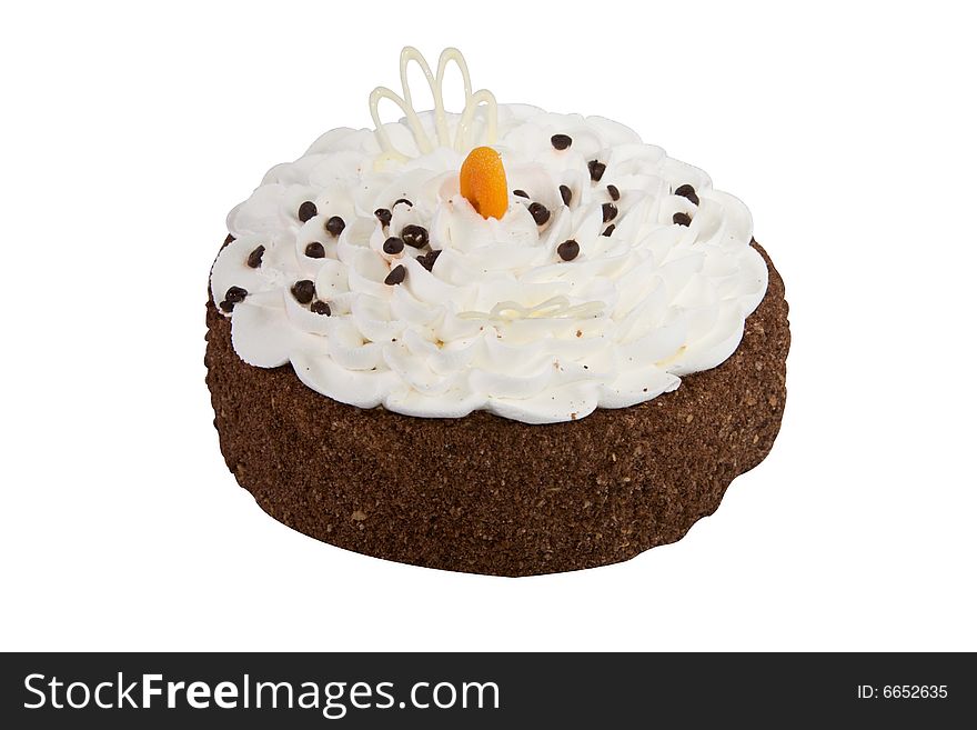 Cake gift with dried apricots (Objects with Clipping Paths)