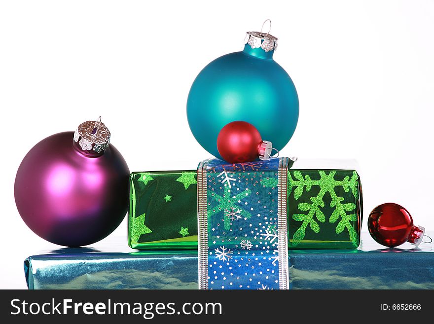 Colorful Ornaments and Christmas presents