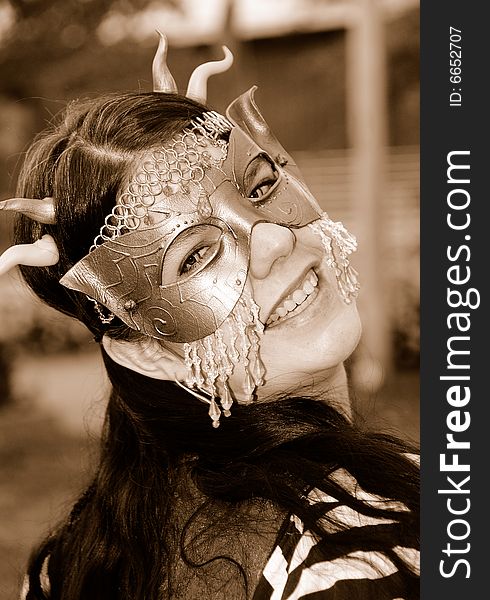 Ornate Mask Costume at Local Celtic Festival