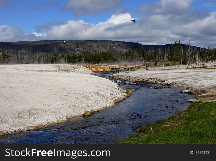 Geyser River Yellowstone