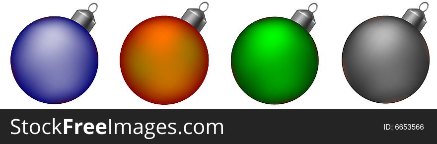 Set of christmas balls