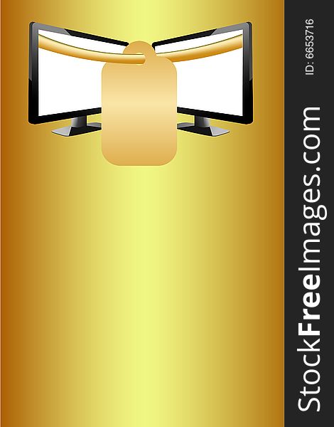 Design with tv's and information tag, vector illustration