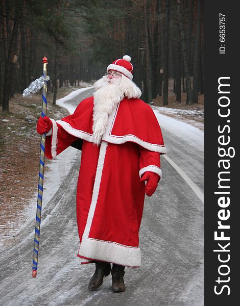 Santa Claus On Forest Road 2