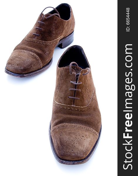 Used brown suede shoes
