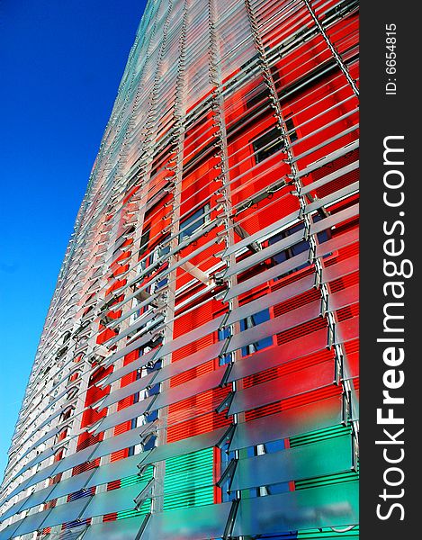 A colourful building in Barcelona; the Torre Agbar. A colourful building in Barcelona; the Torre Agbar