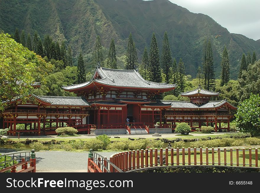 Byodo-In Temple in the Valley of Temples, Oahu, Hawaii