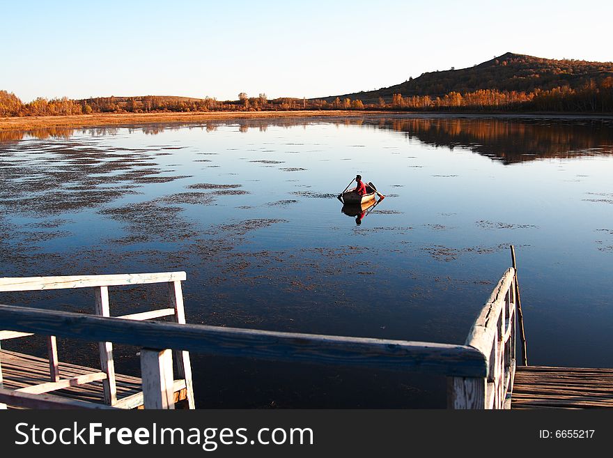 Lake and boat