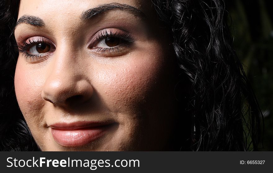 Young female smiling at the camera