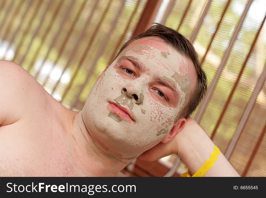 Man In Cosmetic Mask