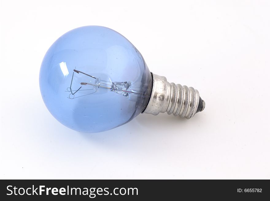 A picture of a blue lamp