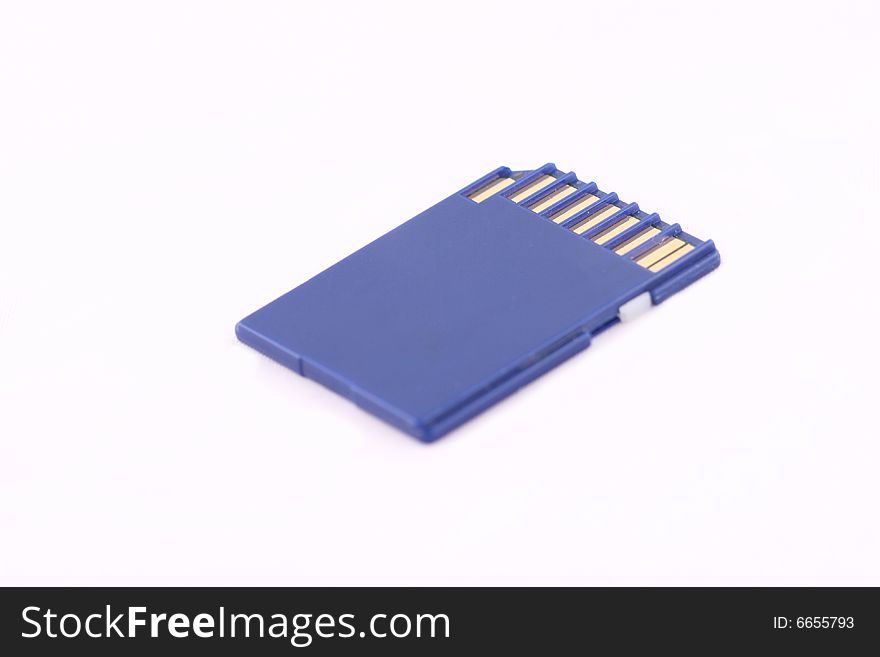 Sd card isolated over white background, computers