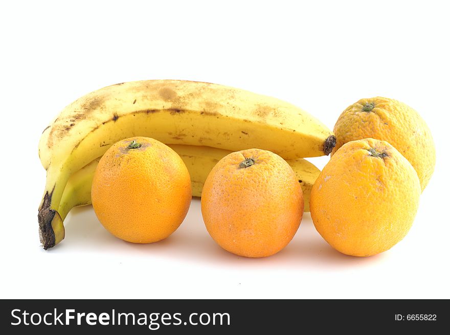 Fresh Fruits on white background