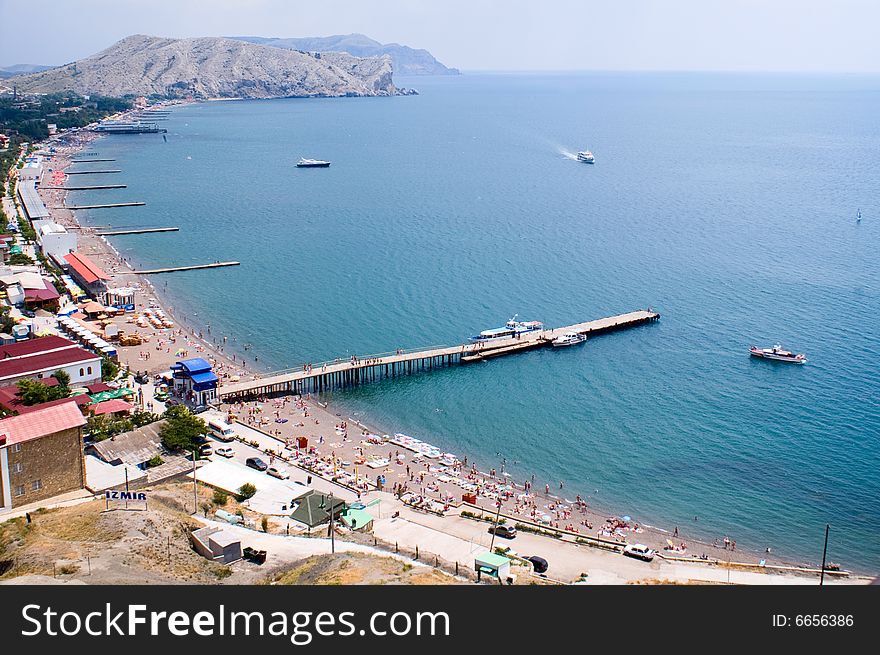 Panoramic view of the bay (summer background)